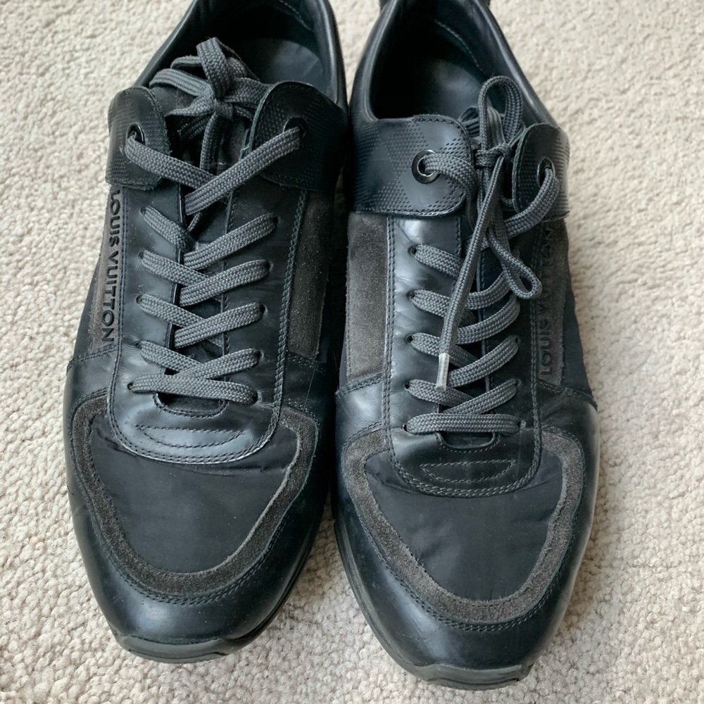 Louis Vuitton Black Damier Spin Sneaker Men Sz 8